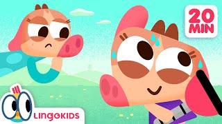 COWY'S LIE  + more BABY BOT episodes | Backyard Tales Cartoons | Lingokids