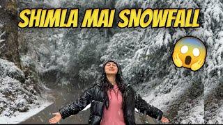 First Snowfall in Shimla ️ || Snowfall mai gaadi fass gayi  || Light chali gayi 