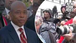 Mayor Eric Adams heckled at press conference following indictment: 'You should resign'