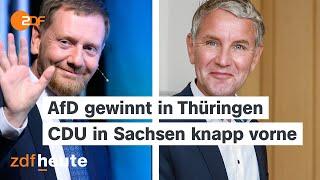 Landtagswahlen: AfD gewinnt in Thüringen | Sachsen: knappes Rennen zwischen CDU und AfD