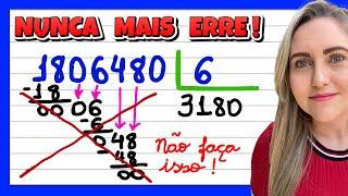 NUNCA MAIS ERRE UMA DIVISÃO. APRENDA COMO FAZER DIVISÃO AGORA!!! EXPLICAÇÃO DO CONTEÚDO! 