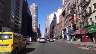 Driving by Lenox Hill in  Manhattan,New York