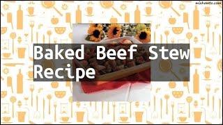 Recipe Baked Beef Stew Recipe