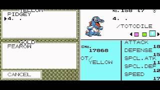 Trading 4. . (hex: C5) from Pokémon Yellow to Pokémon Gold