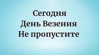 Сегодня день везения. Откройте себе путь.