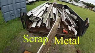 Picking up another full load of size load of scrap metal aluminum gutters