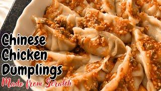 Make the Dough, Filling and a quick demo on how to fill these Chinese Chicken Dumplings