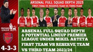 Arsenal Full Squad Depth Potential Linup | First۔Team vs Reserve۔Team vs Third۔Team Premierleague