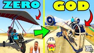 Franklin Upgrading ZERO To GOD SUPER PLANE in GTA 5 | SHINCHAN and CHOP