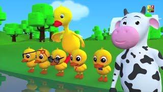 cinco pequeños patos canciones para niños rimas infantiles españolas patos rimas Five Little Ducks