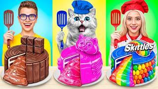 Me vs Grandma Cooking Challenge With Cat | Cake Decorating Funny Challenge by YUMMY JELLY