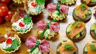 Delicious and colorful party snack ideas - Pumpernickel bread, Danish cookies and tartlets