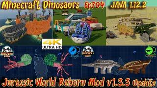 Jurassic World Reborn Mod v1.3.3 Showcase Update! Minecraft JAVA 1.12.2 Dinosaurs Ep704