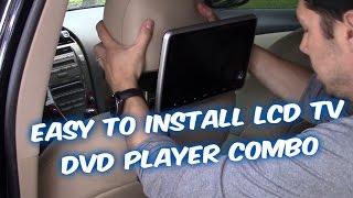 Easy way How to install universal car seat Headrest DVD TV monitor gaming system