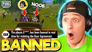 Trolling a Noob  HE GOT BANNED  PUBG MOBILE