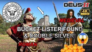 BUCKET LISTER FOUND & DOUBLE SILVER! METAL DETECTING I XP DEUS 2 I MINELAB I #metaldetecting #roman