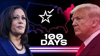 2024 Election Map (Harris v. Trump) | 100 DAYS UNTIL ELECTION DAY