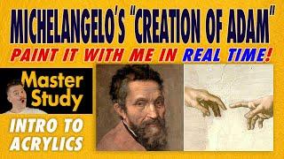 Paint Michelangelo's "Creation of Adam" (c.1512)! – Master Study – Easy Intro to Acrylic Painting