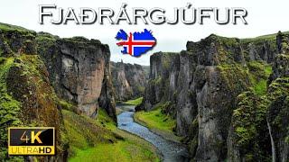 ICELAND Fjaðrárgljúfur Canyon 4k - The most amazing canyon in Europe. Drone video.