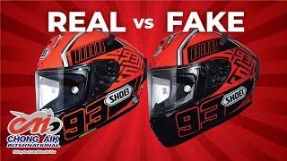 Comparing REAL vs FAKE Shoei X-14 | Chong Aik International