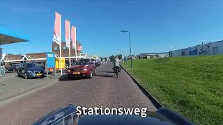 Lemmer Provinz Friesland (Fryslân) am IJsselmeer Niederlande - Auto Videofahrt durch das Zentrum