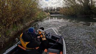 Skinny water jetboating, North branch Rakaia