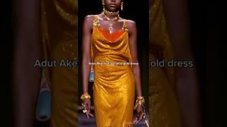 Versace Golden dress on Adut and Anok #shorts #fashion