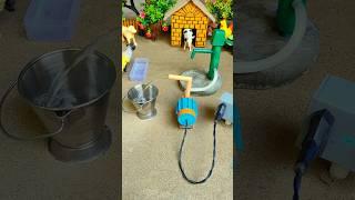 Mini hand pump project water with supply motor drinks goats #waterpump #shorts #207