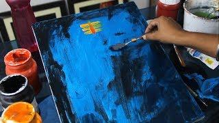 Easy Abstract Painting / Painting for beginners / Lord Shiva/ Acrylic on Canvas