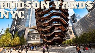 New York City Virtual Walking Tour - Hudson Yards & High Line | 4K