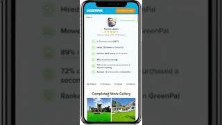 GreenPal lawn care on demand mobile app preview