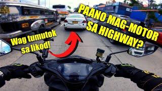 Motorcycle Highway Riding Tips para sa Baguhang Rider