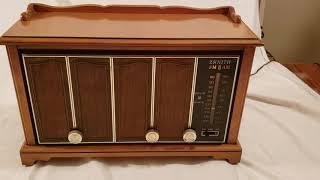 Zenith FM am wood vtg radio works on ebay