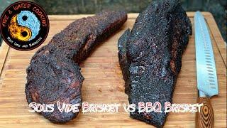 Barbecue Brisket vs Sous Vide Que Brisket using the Kamado Joe IKamand