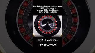 Day 1 of Putting $1 million on red in roulette $onredonemillion #viral #support #fyp #fy