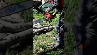 #stihl  Прогрев бензопилы перед работой