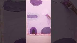 DAY 1/10 of Daily Boho Art | Acrylic Painting Purple Boho🟣 Boho painting #craftvideo #123 go  #diy