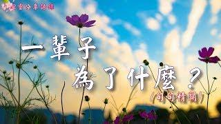 一輩子，為了什麼？（句句精闢） –––《心靈分享語錄》