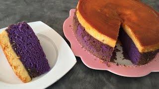 Ube Custard Cake