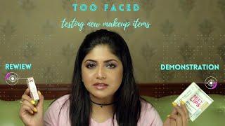 FULL FACE OF TOO FACED MAKEUP | Review | @justbarnaa @juzbsquad