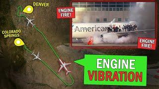 Plane Catches Fire at Denver Airport | Engine Vibrations Divert