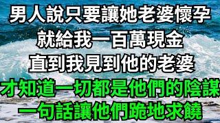 男人說只要讓她老婆懷孕，就給我一百萬現金，直到我見到他的老婆，才知道一切都是他們的陰謀，一句話讓他們跪地求饒！【一濟說】#落日溫情#情感故事#花開富貴#深夜淺讀#深夜淺談#家庭矛盾#爽文