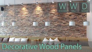 Reclaimed wood panels for wall covering. Type: Alias