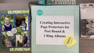 Creating Page Protectors for 3 Ring & Post bound albums on Interactive Scrapbook Layouts