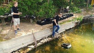 RT4 Baitboat production and final setup at the Carplounge test Lake, Futterboot probefahrt