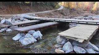 Butler, TN Make Shift Bridge after HURRICANE HELENE Cuts off Community - Spruce Pine, NC Recovery