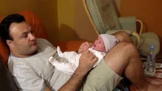 Papa Slava with Lilian after her 2nd Bath