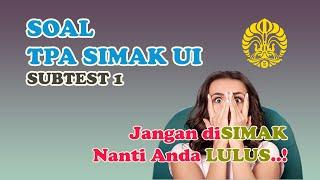 Soal SIMAK UI Subtest 1 #part1