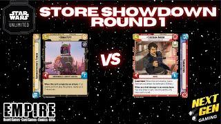 Nine Year Old Rocks Boba Yellow | Star Wars: Unlimited Store Showdown | Boba Yellow vs Cassian Red