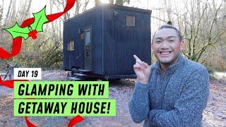 GLAMPING IN A TINY CABIN! (Getaway House) - VLOGMAS DAY 19 - ohitsROME